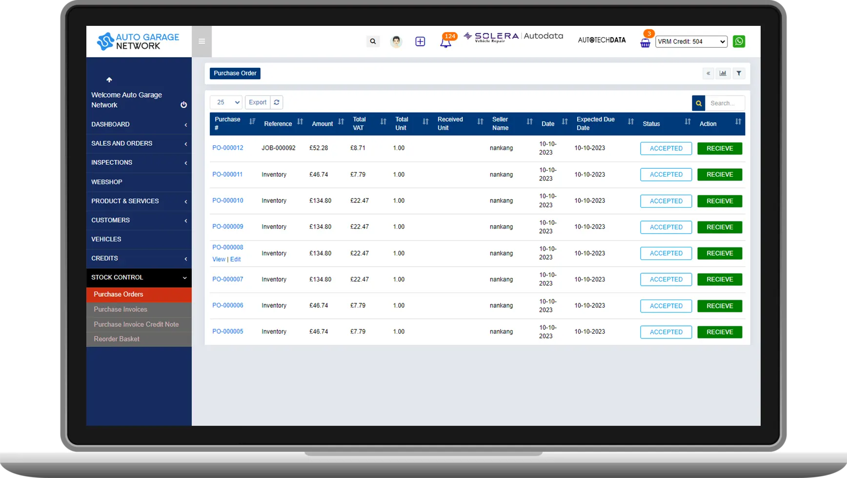 purchase orders